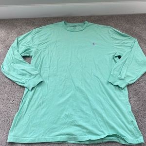 Men’s large tall long sleeve shirt green